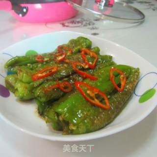 少油虎皮椒的做法步骤：9