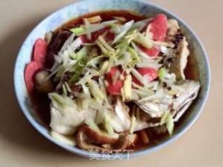 清蒸鲈鱼（加肉版）的做法步骤：6