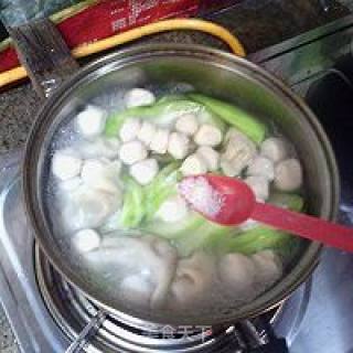 水饺丝瓜汤的做法步骤：6