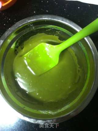 抹茶戚风蛋糕的做法步骤：3