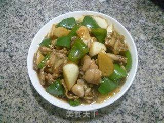 灯椒茭白烧牛蛙的做法步骤：15