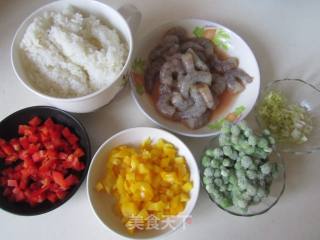 彩椒虾仁炒饭的做法步骤：3