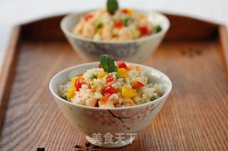彩椒虾仁炒饭的做法步骤：13