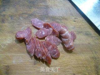 脆皮肠青菜泡饭的做法步骤：2