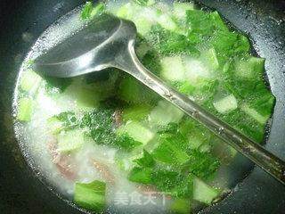 脆皮肠青菜泡饭的做法步骤：8