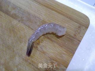 三色蒸虾仁的做法步骤：2