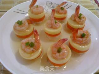三色蒸虾仁的做法步骤：13