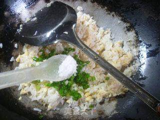 鸭蛋虾皮炒饭的做法步骤：7