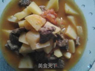 西红柿土豆炖牛腩的做法步骤：4