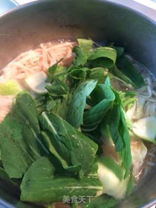 青菜汤面的做法步骤：5