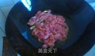韭苔炒牛肉的做法步骤：4
