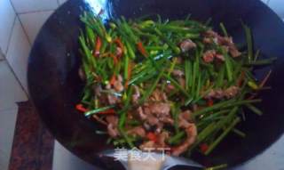 韭苔炒牛肉的做法步骤：12