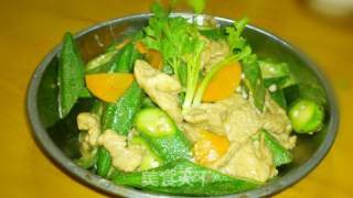 秋葵炒肉----献给爸爸老公的菜的做法步骤：7