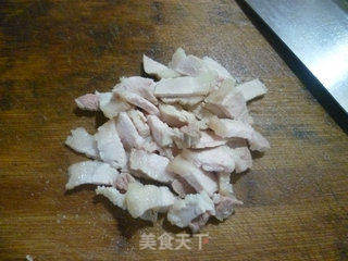 白切肉炒红椒的做法步骤：4