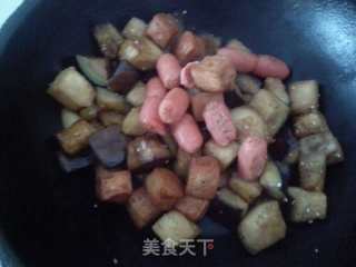 鱼豆腐烧茄子的做法步骤：5