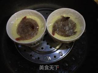 虾仁蒸蛋羹的做法步骤：7