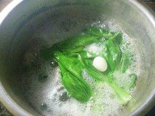 青菜鹌鹑蛋肉骨汤的做法步骤：8