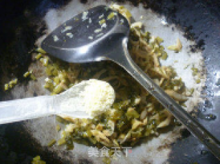 羊尾笋炒雪菜的做法步骤：6