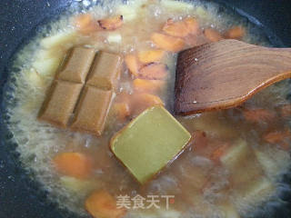 家庭制作和风咖喱鸡块饭的做法步骤：8