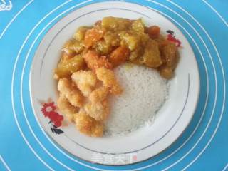 家庭制作和风咖喱鸡块饭的做法步骤：18