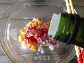 芒果莎莎——芒果的新吃法的做法步骤：5