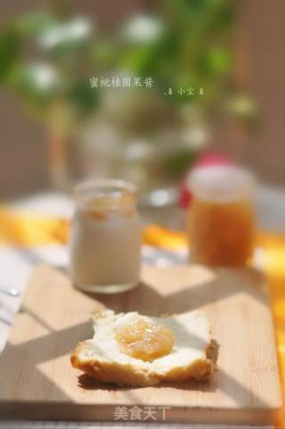 面包机版蜜桃桂圆果酱的做法步骤：6