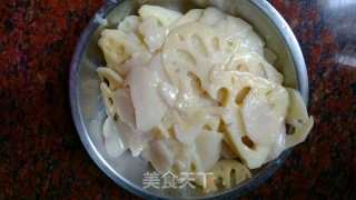 莲藕炒淮山的做法步骤：3