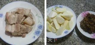 梅干菜茭白烧五花肉的做法步骤：1