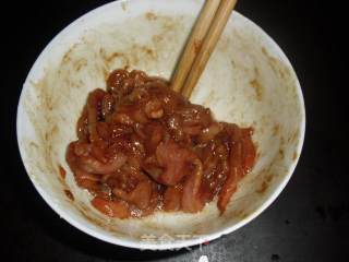 茭白炒肉丝的做法步骤：3