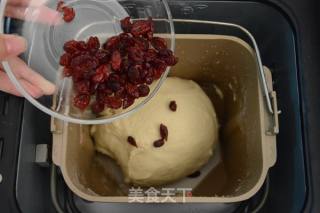 面包机做面包的方法（一键式蔓越莓淡奶油面包）的做法步骤：6