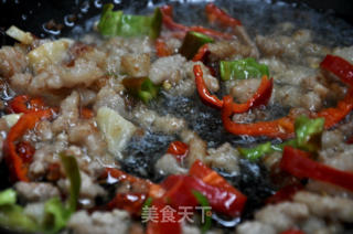 煸炒豇豆干肉末的做法步骤：3