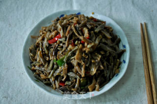 煸炒豇豆干肉末的做法步骤：5