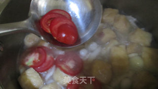 白玉菇油豆腐火腿汤的做法步骤：6