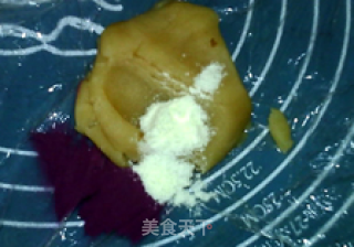 免烤奶香紫心月饼的做法步骤：6