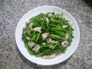 肉丝炒空心菜的做法步骤：10