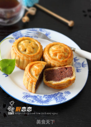 红豆沙月饼的做法步骤：7