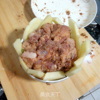 五香粉蒸肉的做法步骤：5