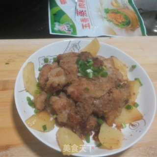 五香粉蒸肉的做法步骤：7