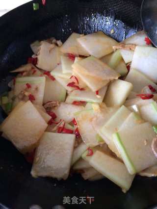 冬瓜片烧肉末的做法步骤：5