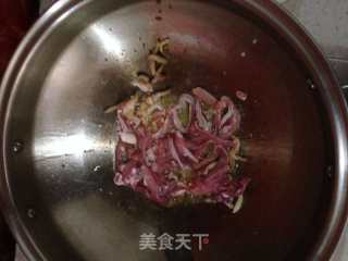 青椒毛豆肉丝的做法步骤：6