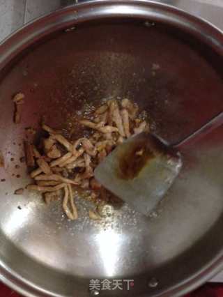 青椒毛豆肉丝的做法步骤：8