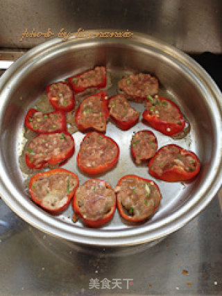 红椒肉饼的做法步骤：7