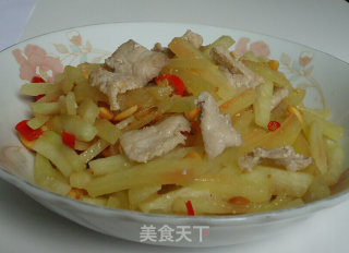 西瓜皮炒肉的做法步骤：6