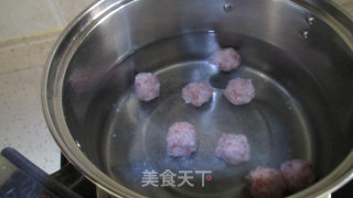 紫花菌肉圆汤的做法步骤：6