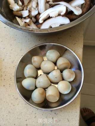 香菇油菜汇鹌鹑的做法步骤：1