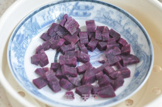 一人份紫薯糊的做法步骤：2