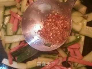 黄瓜炒火腿的做法步骤：5