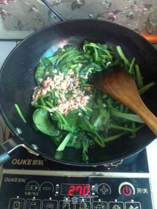 油菜海米的做法步骤：3