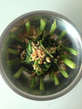 油菜海米的做法步骤：4
