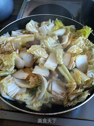白菜牛肉炖冻豆腐的做法步骤：3
